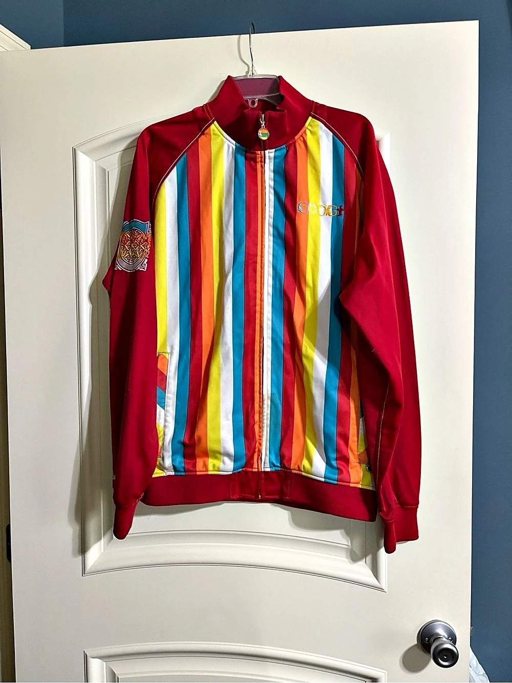 COOGI Multicolor Striped Track Jacket XL Like